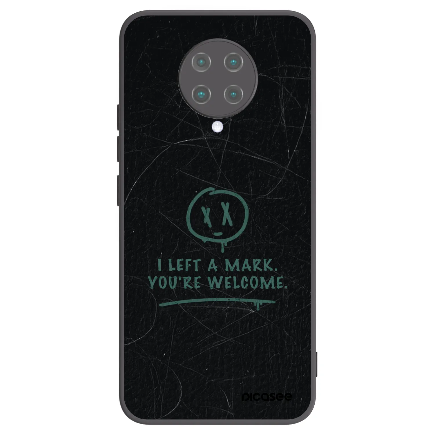 Picasee silikonowe czarne etui na Xiaomi Poco F2 Pro - LEFT A MARK