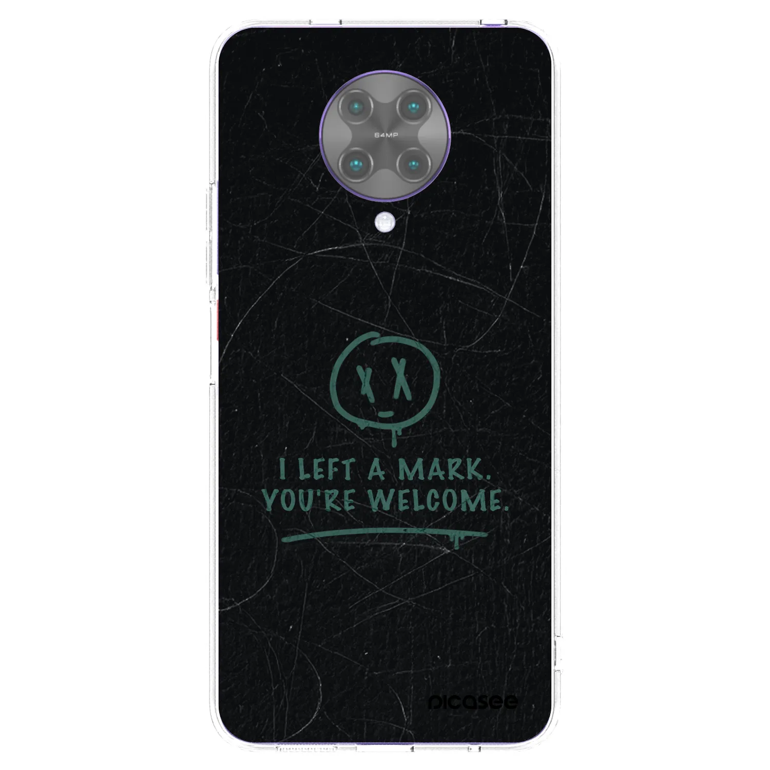Picasee silikonowe przeźroczyste etui na Xiaomi Poco F2 Pro - LEFT A MARK