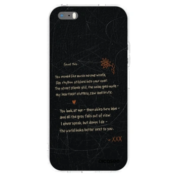 Picasee silikonowe przeźroczyste etui na Apple iPhone 5/5S/SE - POET