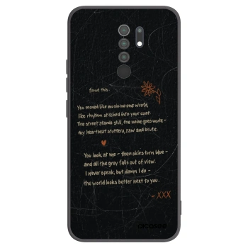 Picasee silikonowe czarne etui na Xiaomi Redmi 9 - POET