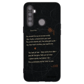 Picasee silikonowe czarne etui na Realme 5 - POET