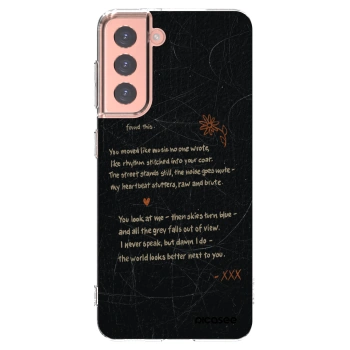 Picasee silikonowe przeźroczyste etui na Samsung Galaxy S21 5G G991B - POET