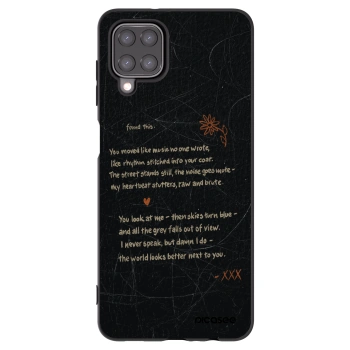 Picasee silikonowe czarne etui na Samsung Galaxy A12 A125F - POET