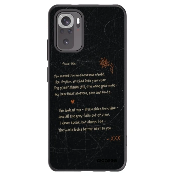 Picasee silikonowe czarne etui na Xiaomi Redmi Note 10S - POET