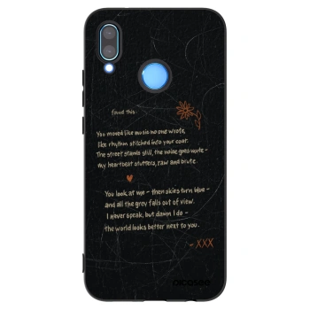 Picasee silikonowe czarne etui na Huawei P20 Lite - POET