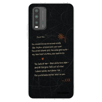 Picasee silikonowe czarne etui na Xiaomi Redmi 9T - POET
