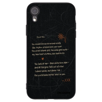 Picasee silikonowe czarne etui na Apple iPhone XR - POET