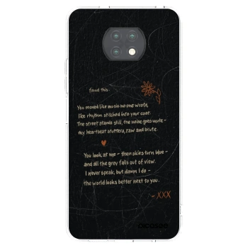 Picasee silikonowe przeźroczyste etui na Xiaomi Redmi Note 9T - POET