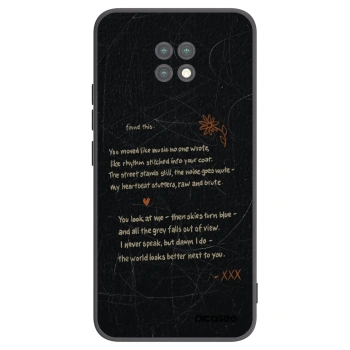 Picasee silikonowe czarne etui na Xiaomi Redmi Note 9T - POET