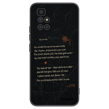 Picasee silikonowe czarne etui na Xiaomi Redmi 10 - POET