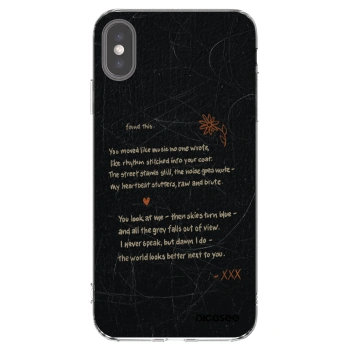 Picasee silikonowe przeźroczyste etui na Apple iPhone XS Max - POET