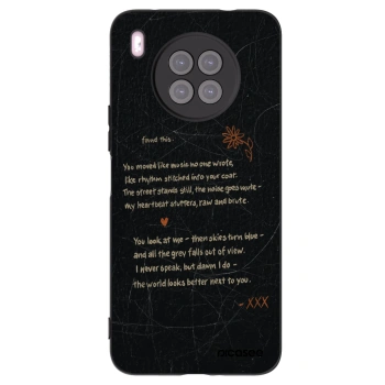 Picasee silikonowe czarne etui na Huawei Nova 8i - POET