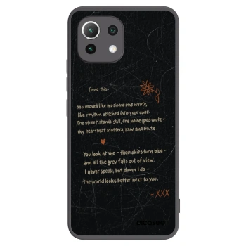 Picasee silikonowe czarne etui na Xiaomi 11 Lite 5G NE - POET