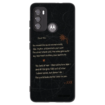 Picasee silikonowe czarne etui na Motorola Moto G60 - POET