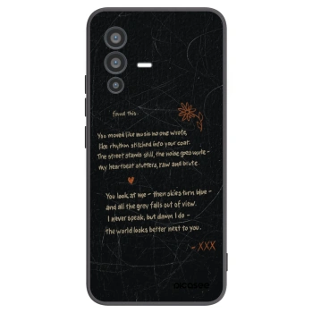 Picasee silikonowe czarne etui na Vivo V23 5G - POET
