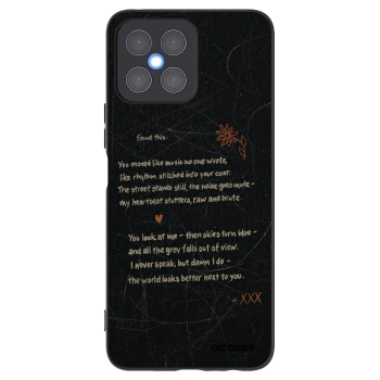 Picasee silikonowe czarne etui na Honor X8 4G - POET