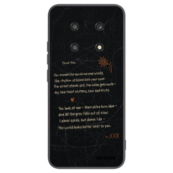 Picasee silikonowe czarne etui na Honor Magic4 Lite 5G - POET