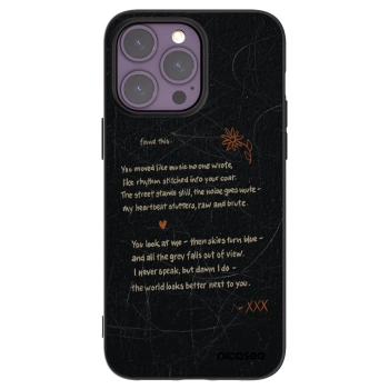 Picasee silikonowe czarne etui na Apple iPhone 14 Pro Max - POET