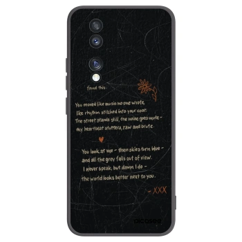 Picasee silikonowe czarne etui na Honor 70 - POET