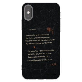 Picasee silikonowe przeźroczyste etui na Apple iPhone X/XS - POET