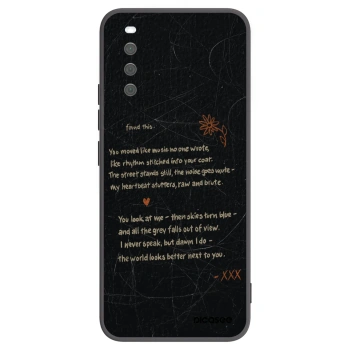 Picasee silikonowe czarne etui na Sony Xperia 10 III - POET