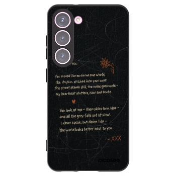 Picasee silikonowe czarne etui na Samsung Galaxy S23 5G - POET