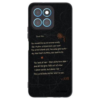 Picasee silikonowe czarne etui na Honor X6 - POET