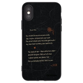Picasee silikonowe czarne etui na Apple iPhone X/XS - POET