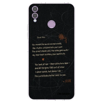 Picasee silikonowe przeźroczyste etui na Honor 8X - POET