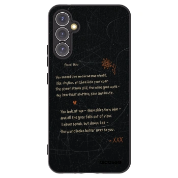 Picasee silikonowe czarne etui na Samsung Galaxy A34 5G A346B - POET