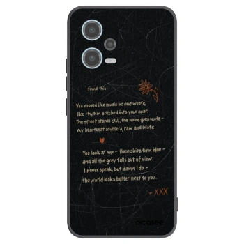 Picasee silikonowe czarne etui na Xiaomi Redmi Note 12 5G - POET