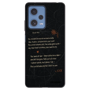 Picasee silikonowe czarne etui na Xiaomi Redmi Note 12 Pro 5G - POET