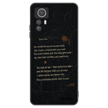 Picasee silikonowe czarne etui na Xiaomi Redmi Note 12S - POET