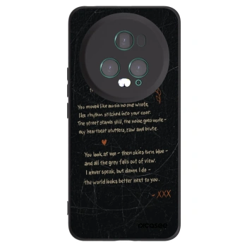Picasee silikonowe czarne etui na Honor Magic5 Pro - POET