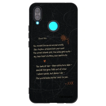 Picasee silikonowe czarne etui na Huawei Nova 3 - POET
