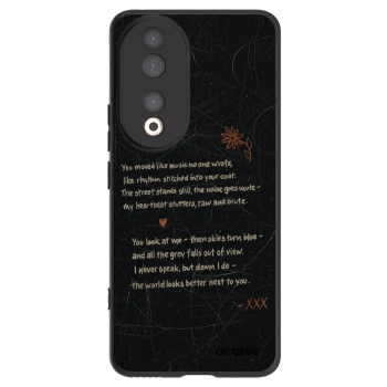 Picasee silikonowe czarne etui na Honor 90 5G - POET