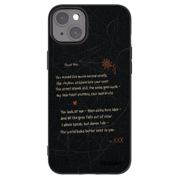 Picasee silikonowe czarne etui na Apple iPhone 15 Plus - POET