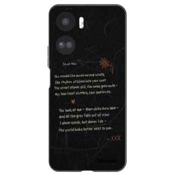 Picasee silikonowe czarne etui na Honor 90 Lite 5G - POET