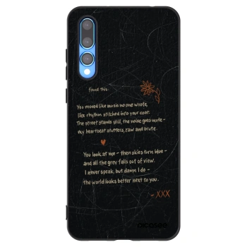 Picasee silikonowe czarne etui na Huawei P20 Pro - POET