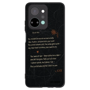 Picasee silikonowe czarne etui na Honor X7a - POET