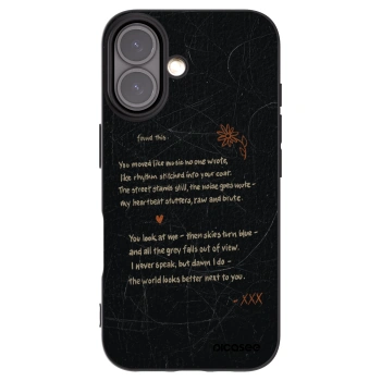 Picasee silikonowe czarne etui na Apple iPhone 16 - POET