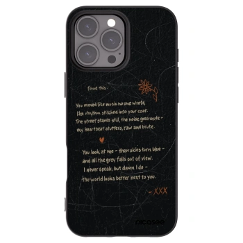 Picasee silikonowe czarne etui na Apple iPhone 16 Pro Max - POET