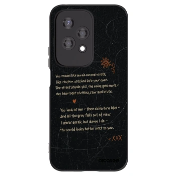 Picasee silikonowe czarne etui na Honor 200 Lite - POET