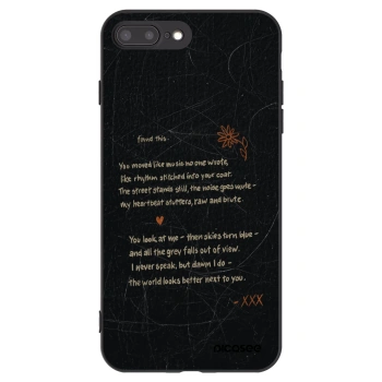 Picasee silikonowe czarne etui na Apple iPhone 8 Plus - POET
