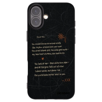 Picasee silikonowe czarne etui na Apple iPhone 16 Plus - POET