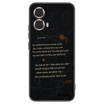 Picasee silikonowe czarne etui na Motorola Moto G85 - POET