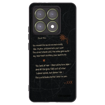 Picasee silikonowe czarne etui na Xiaomi 14T - POET