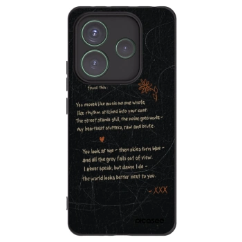 Picasee silikonowe czarne etui na Xiaomi Redmi Note 14 5G - POET
