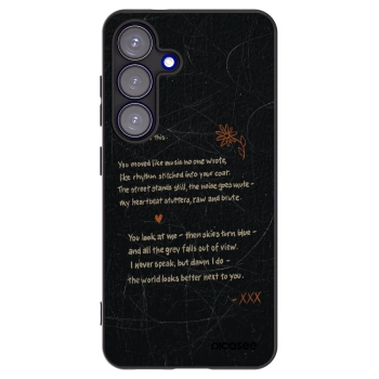 Picasee silikonowe czarne etui na Samsung Galaxy S25 5G - POET