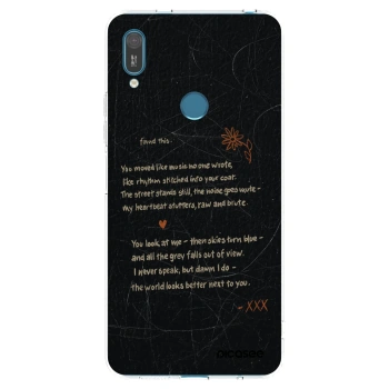 Picasee silikonowe przeźroczyste etui na Huawei Y7 2019 - POET